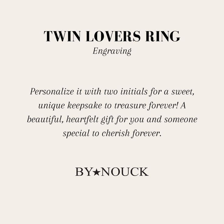 Engrave Twin Lovers Ring