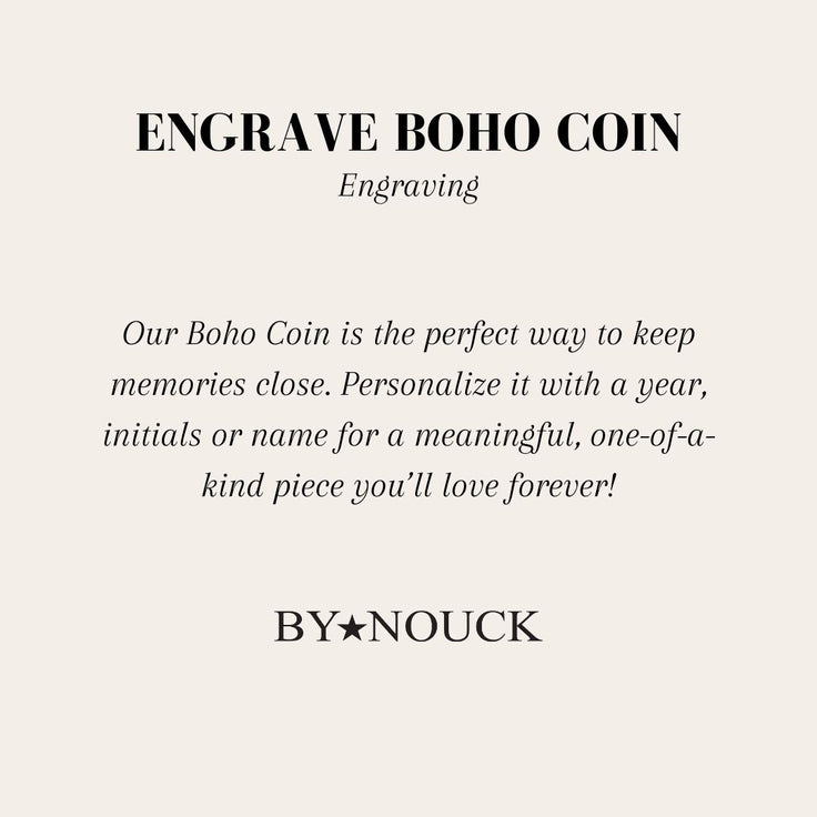 DYO Grabar moneda Boho