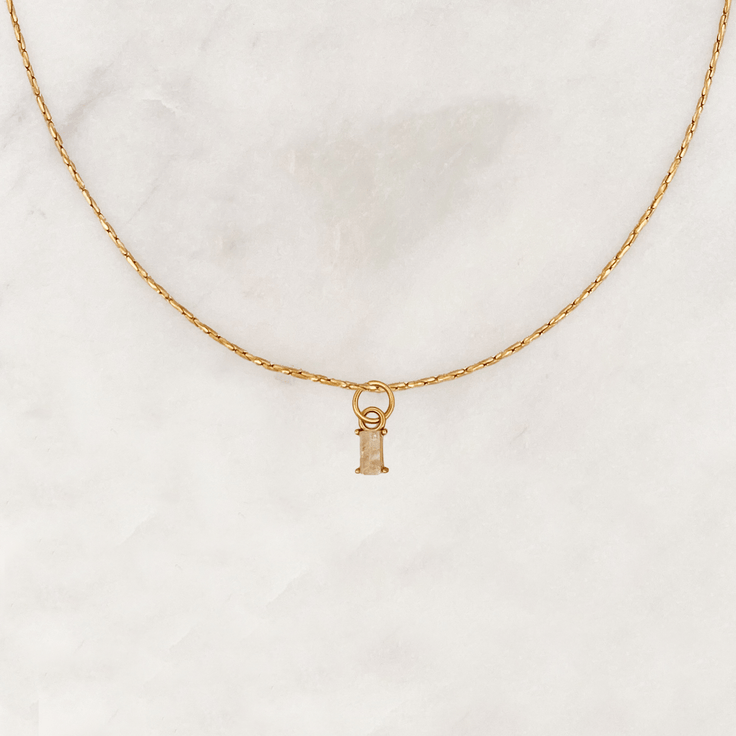 Necklace Moonstone Baguette - ByNouck Jewelry