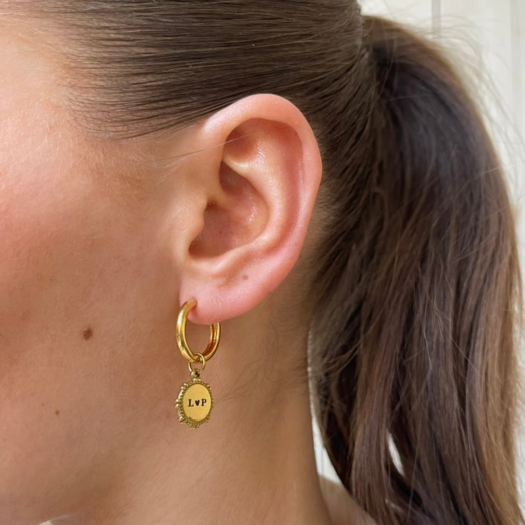 Ohrring Engrave Boho Münze