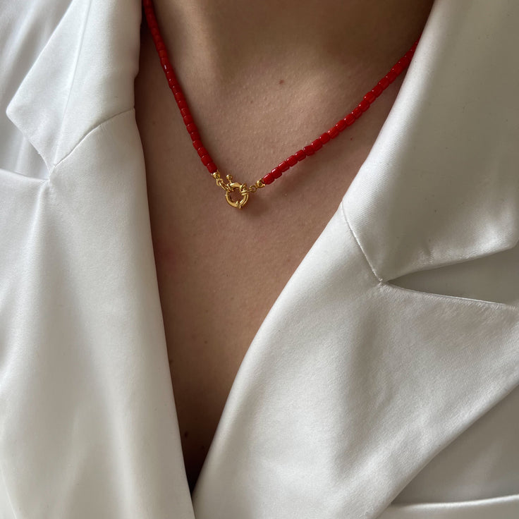 Choker Halsband Rote Würfel