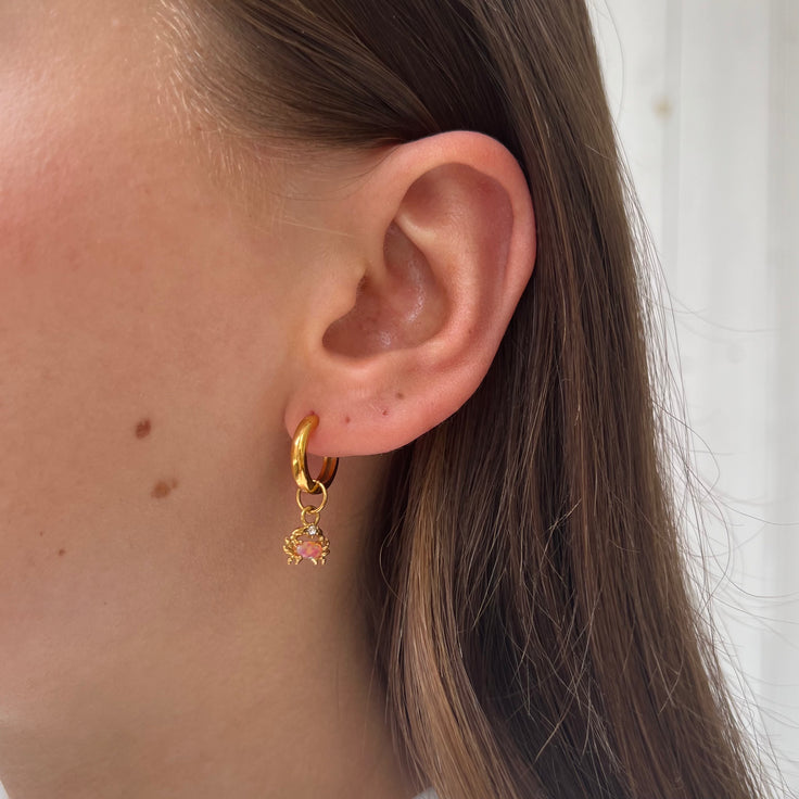 Earring Coral Crabby