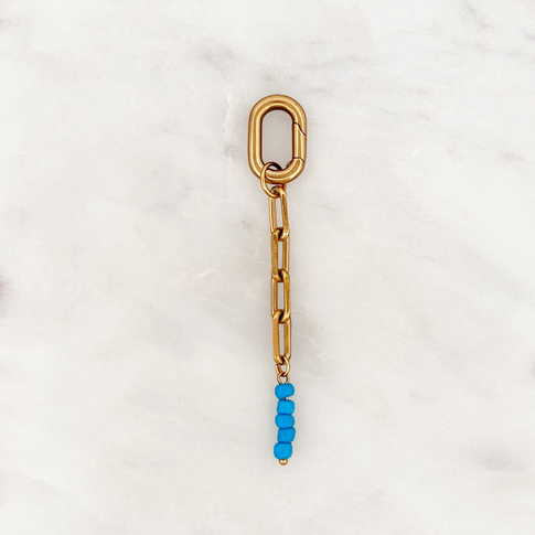 Bikini Charm Blau Perlen Buxon Verschluss