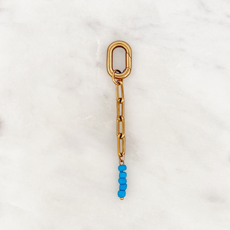 Bikini Charm Blau Perlen Buxon Verschluss
