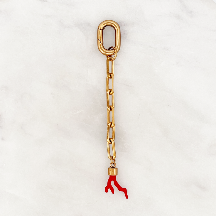 Bikini Charm Rote Korallen Buxon Verschluss