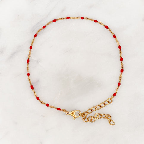 Armband rote Punkte