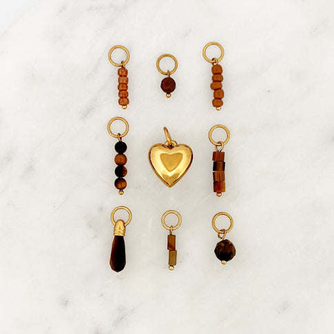 Charm box tiger's eye