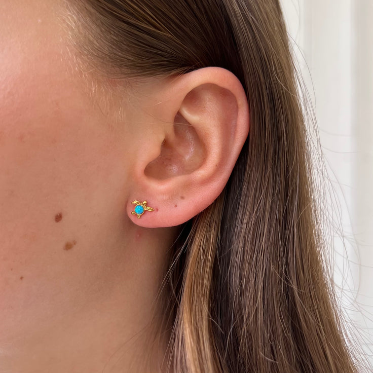 Ohrstecker Blaue Schildkröte