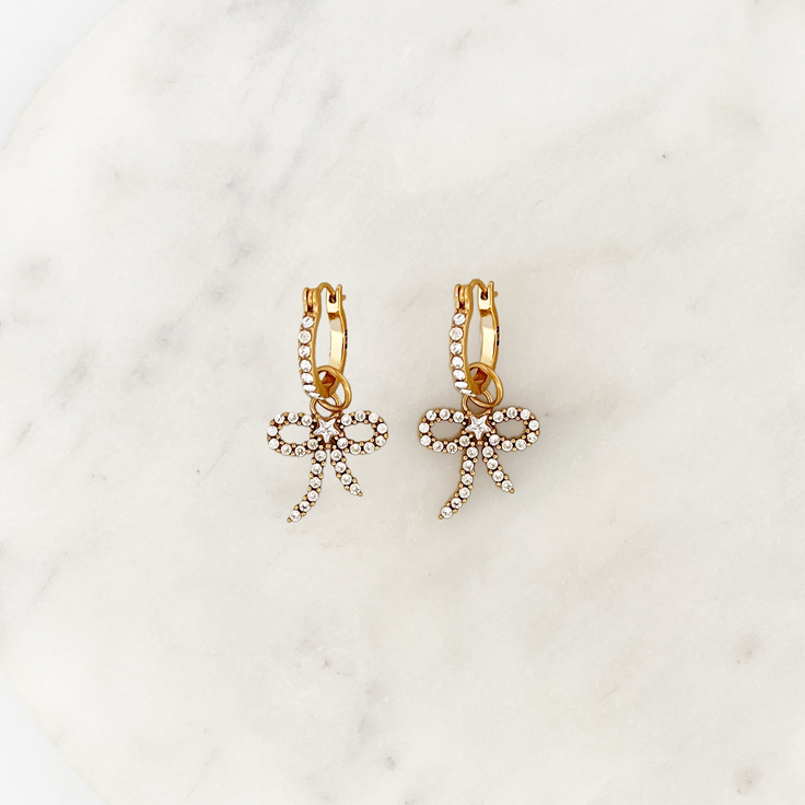 Earring set shiny bows