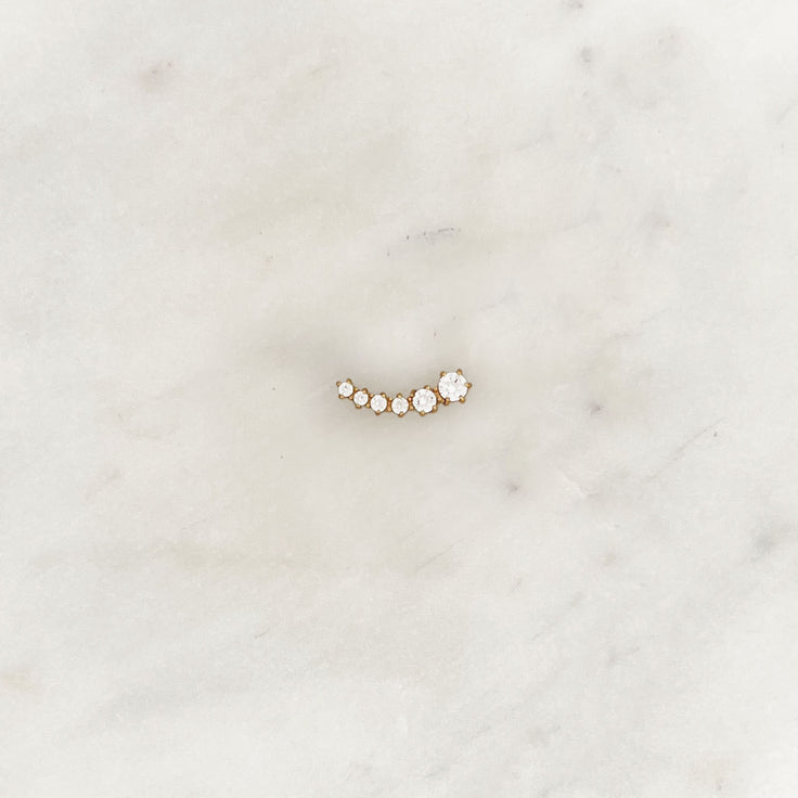 Earstud Strass Stars Left