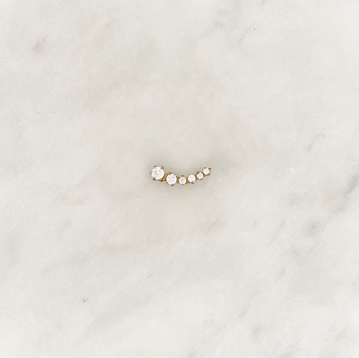 Earstud Strass Stars Right