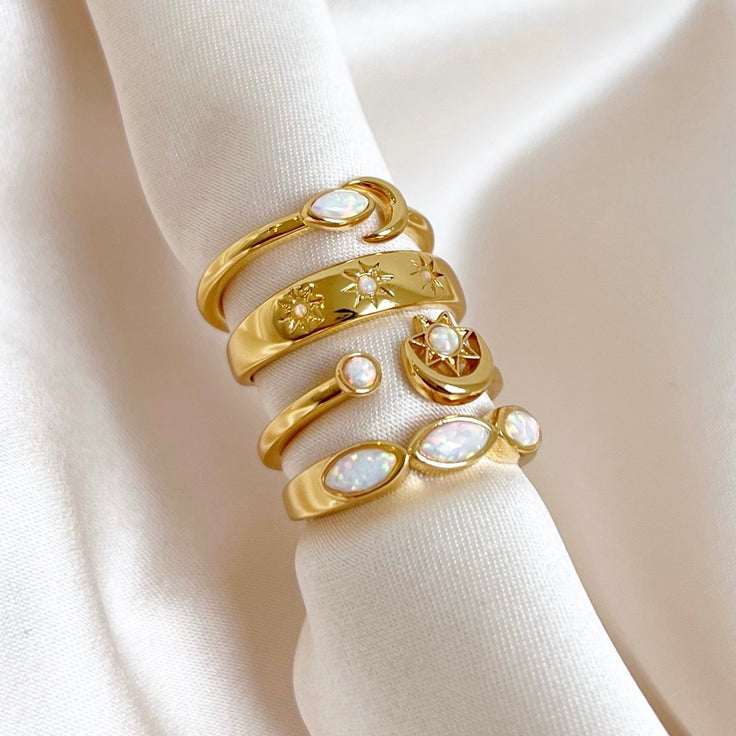 Ringe Opal sterne
