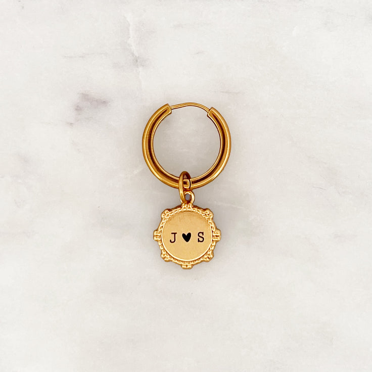 Ohrring Engrave Boho Münze