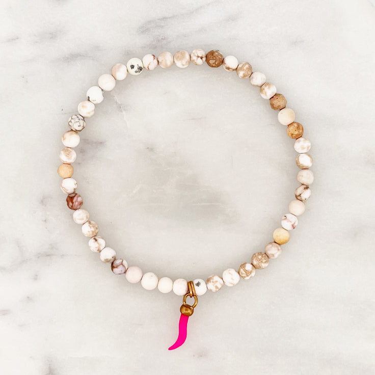 Magnesit Armband rosa Chili