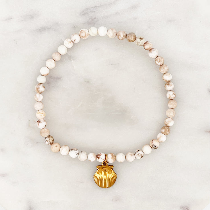 Magnesit Armband Muschel