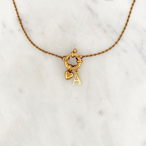 Twisted Necklace Love Initial