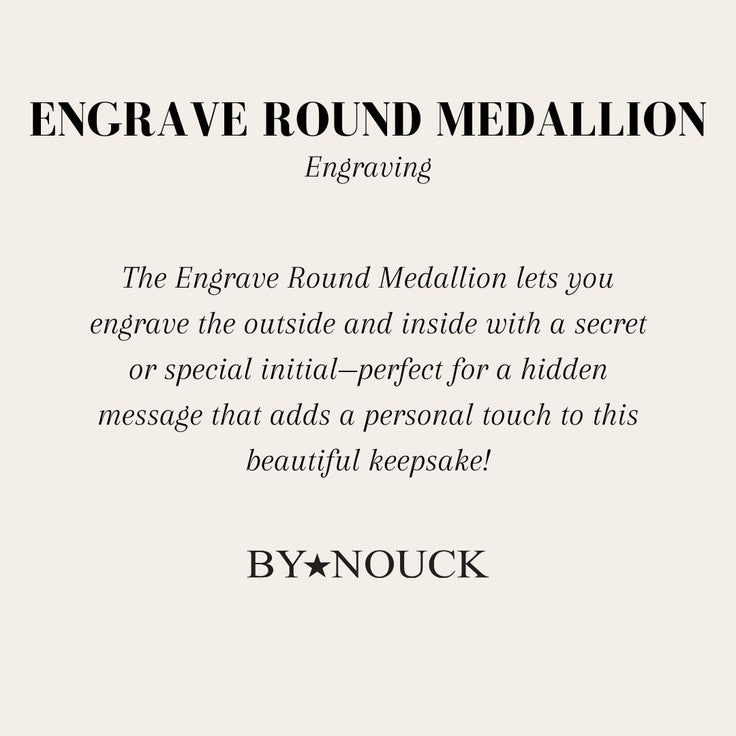 DYO Engrave Round Medallion - ByNouck Jewelry