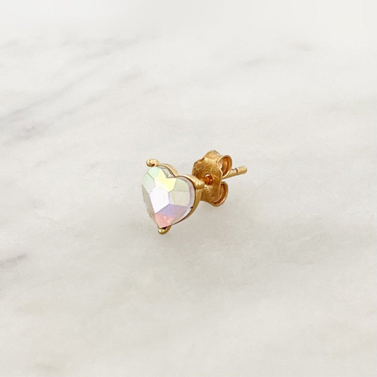 Earstud Holographic Heart - ByNouck Jewelry