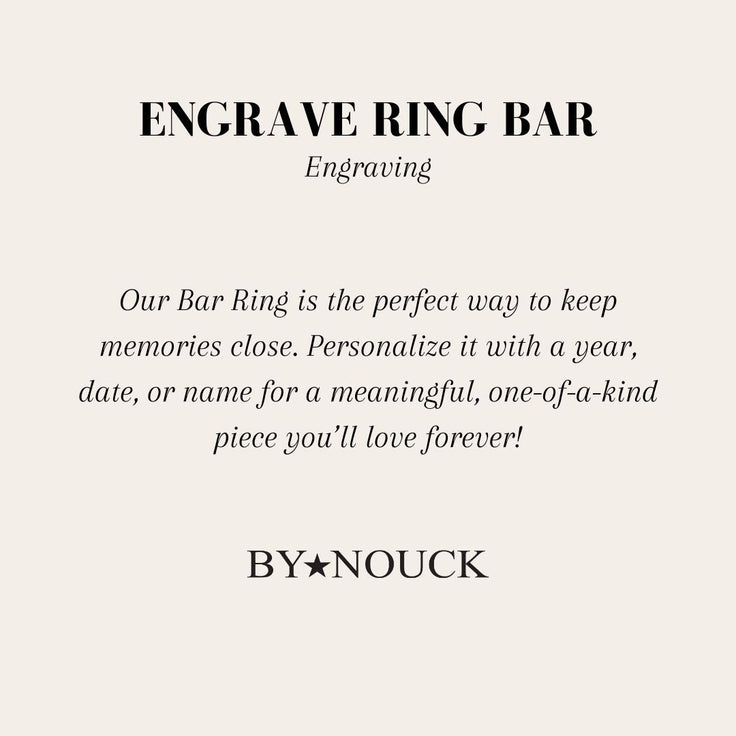Engrave Ring Bar - ByNouck Jewelry