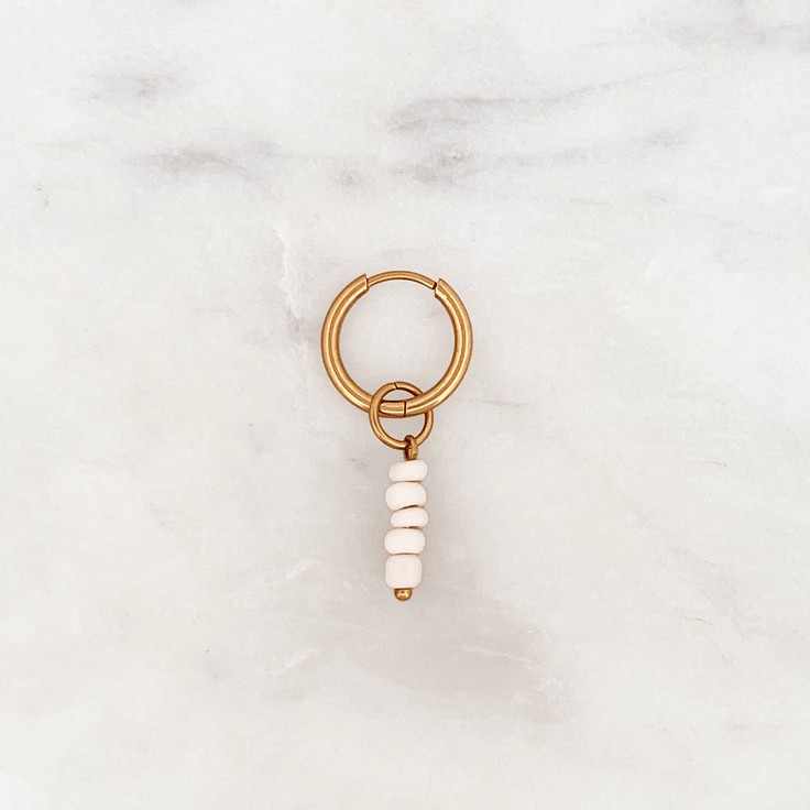 Fine Huggie Coconut Beads - ByNouck Jewelry
