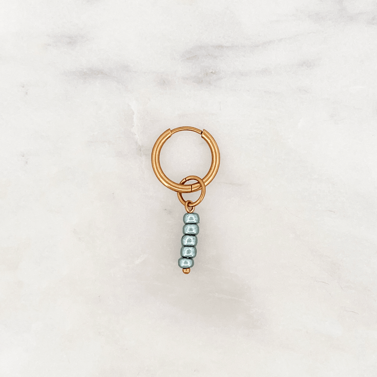Fine Huggie Glossy Sea Beads - ByNouck Jewelry