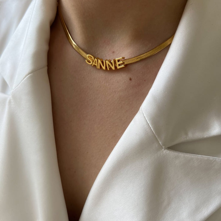 Flat Name Necklace - ByNouck Jewelry
