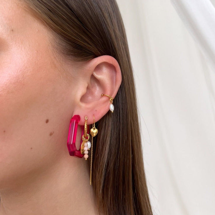 Fuchsia Buxon Hoop Set - ByNouck Jewelry
