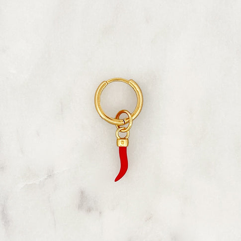 Hoop Red Chili - ByNouck Jewelry