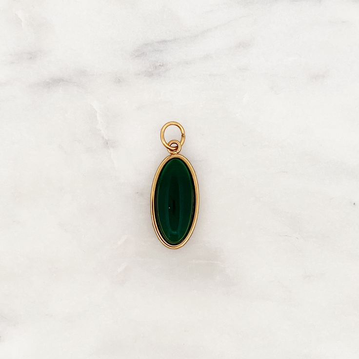 DYO Oval Stone Green Agate