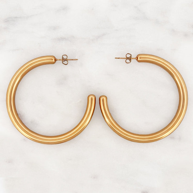 Large Tube Hoop Set - ByNouck Jewelry