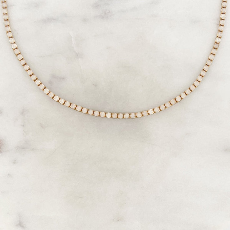 Milky Rhinestone Choker - ByNouck Jewelry
