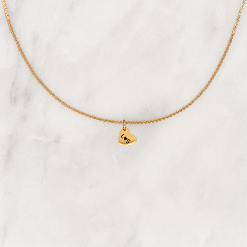 Necklace Engrave Heart - ByNouck Jewelry