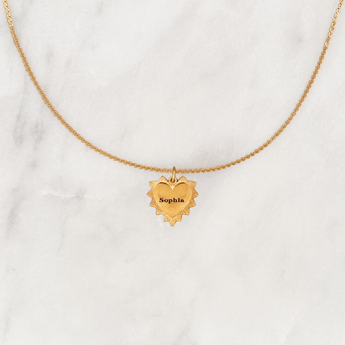 Necklace Engrave Vintage Love - ByNouck Jewelry