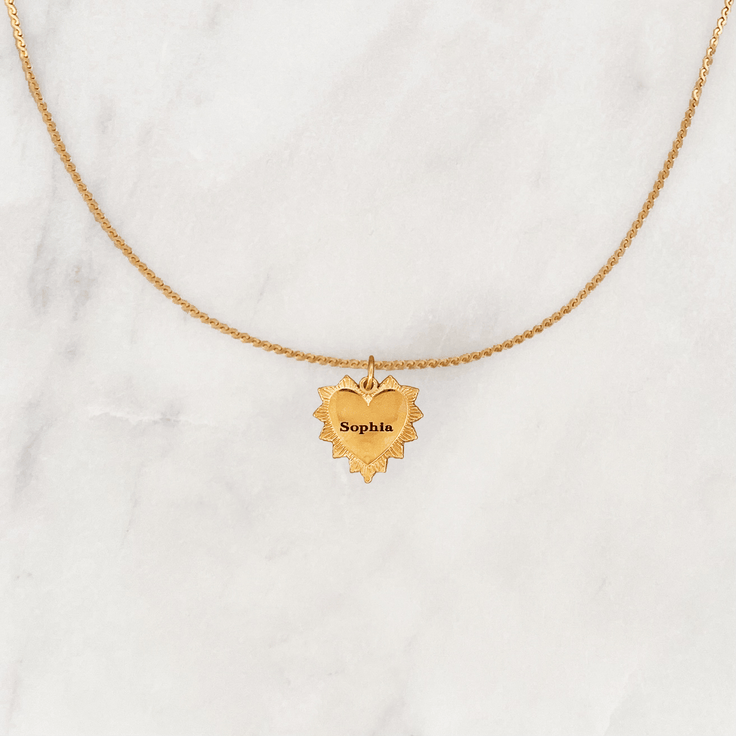 Necklace Engrave Vintage Love - ByNouck Jewelry