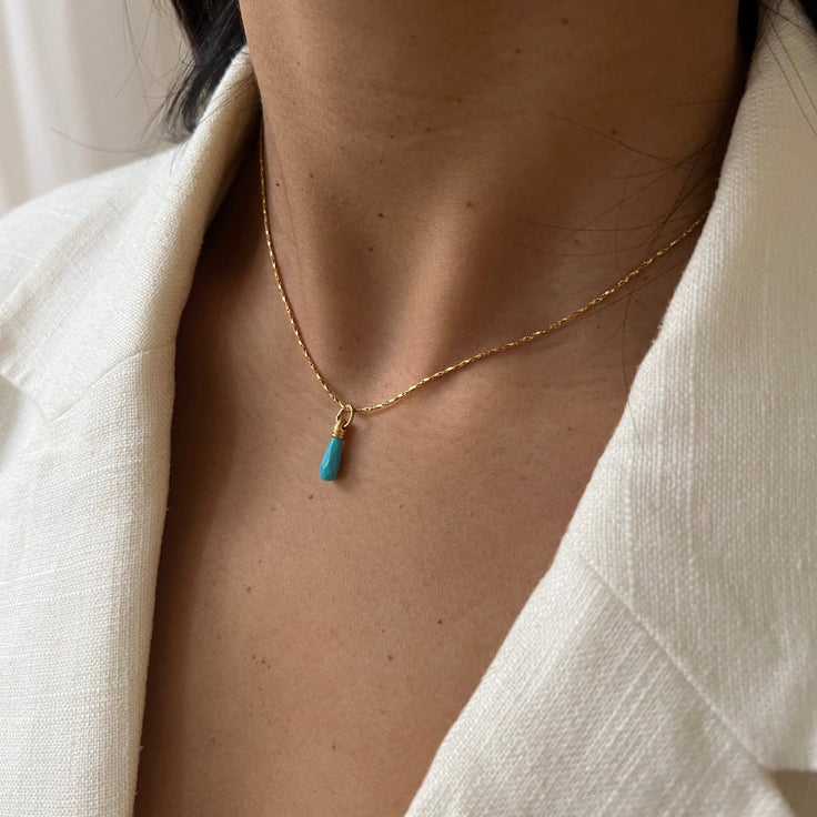 Necklace Manifest Stone Turquoise - ByNouck Jewelry