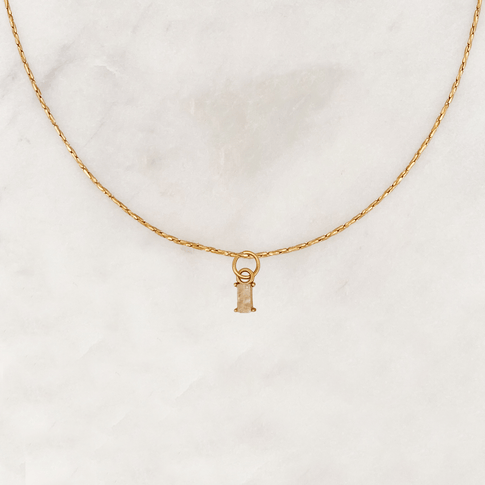 Necklace Moonstone Baguette - ByNouck Jewelry