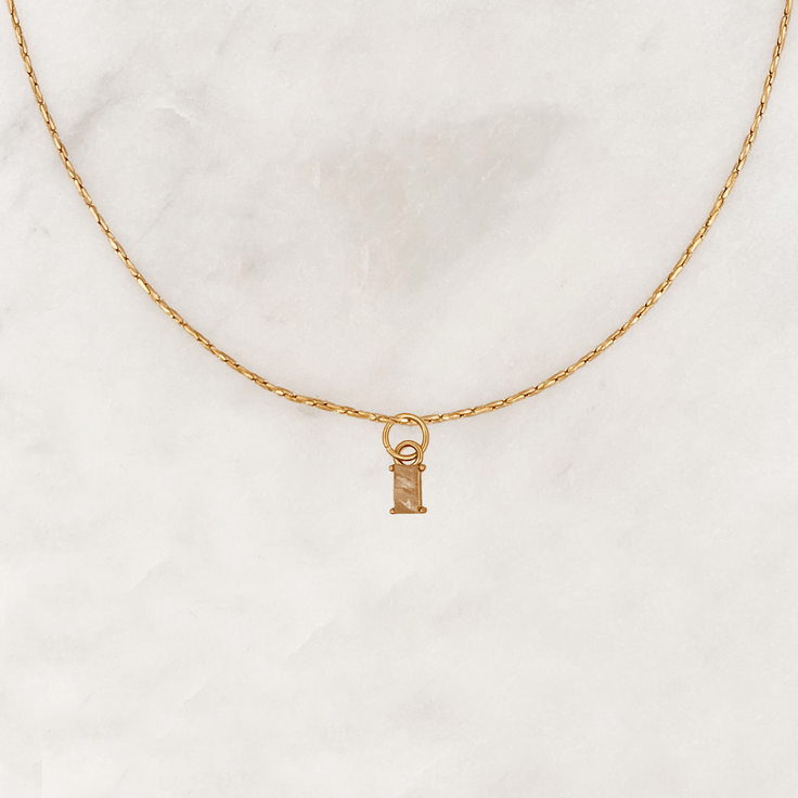 Necklace Pink Star Baguette - ByNouck Jewelry