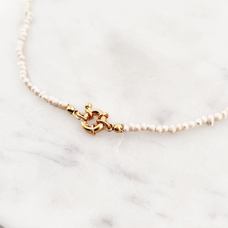 White Pearl Choker - ByNouck Jewelry