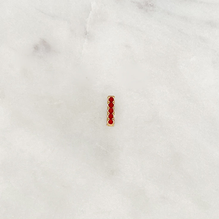 Earstud Garnet Staple - ByNouck Jewelry